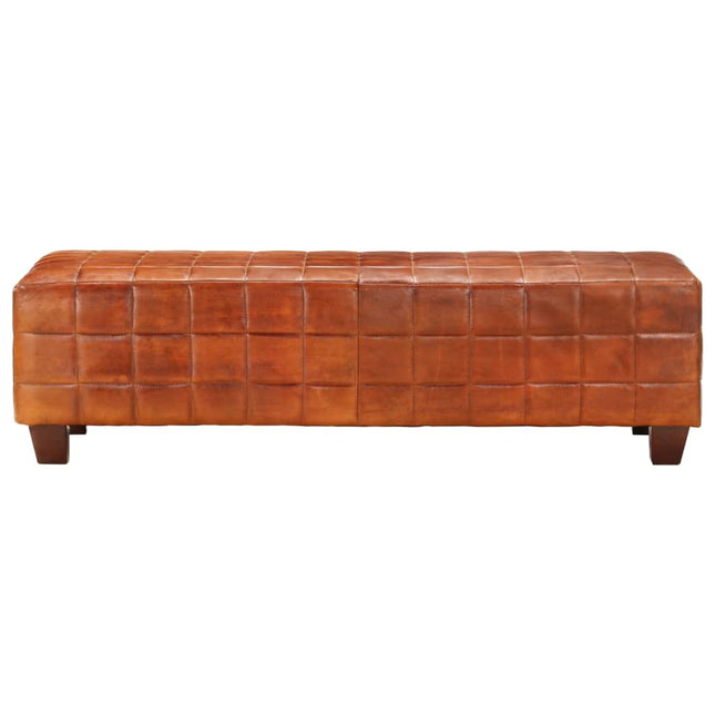 Banc À Brun Roux Cuir Véritable De Chèvre