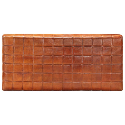 Banc À Brun Roux Cuir Véritable De Chèvre