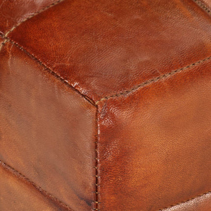 Banc À Brun Roux Cuir Véritable De Chèvre