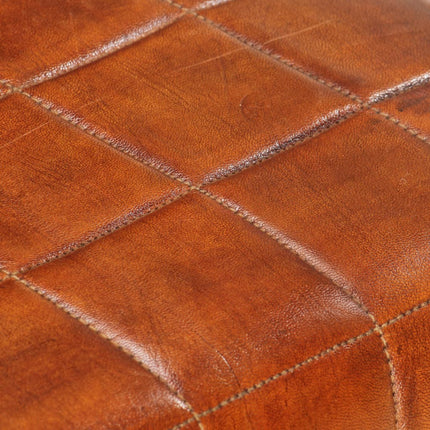 Banc À Brun Roux Cuir Véritable De Chèvre