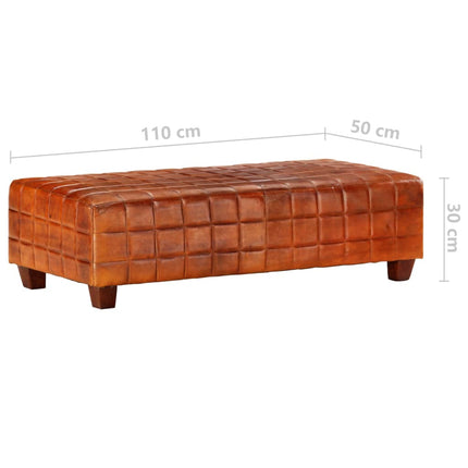 Banc À Brun Roux Cuir Véritable De Chèvre