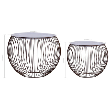 Tables Basses 2 Pcs Doré