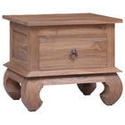 Table De Chevet 45X35X40 Cm Bois De Teck Solide