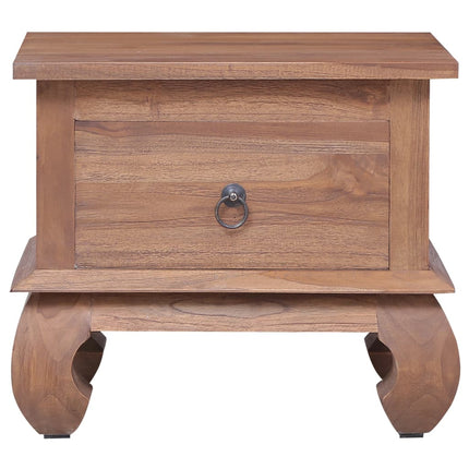 Table De Chevet 45X35X40 Cm Bois De Teck Solide