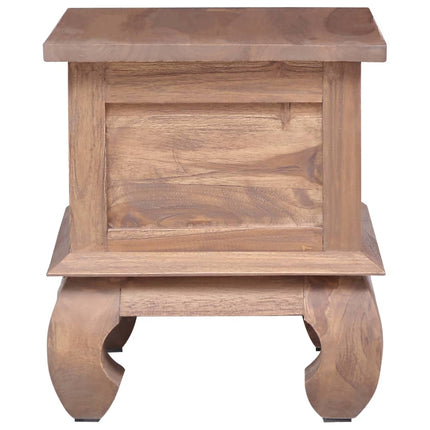 Table De Chevet 45X35X40 Cm Bois De Teck Solide