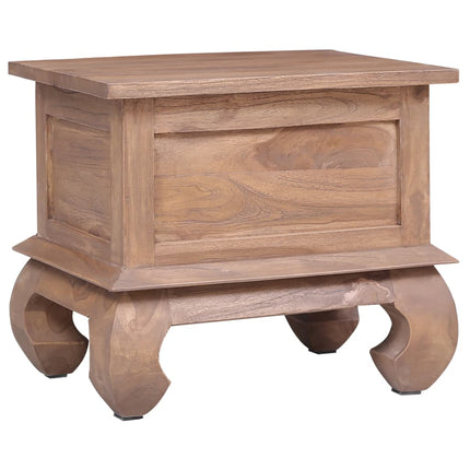 Table De Chevet 45X35X40 Cm Bois De Teck Solide