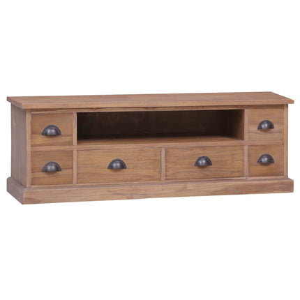 Meuble Tv 120X30X40 Cm Bois De Teck Massif