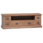 Meuble Tv 120X30X40 Cm Bois De Teck Massif