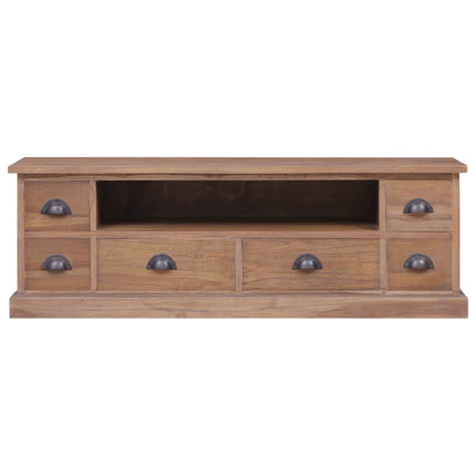 Meuble Tv 120X30X40 Cm Bois De Teck Massif