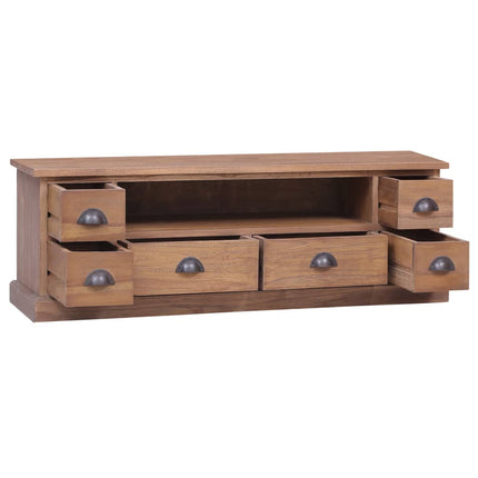 Meuble Tv 120X30X40 Cm Bois De Teck Massif