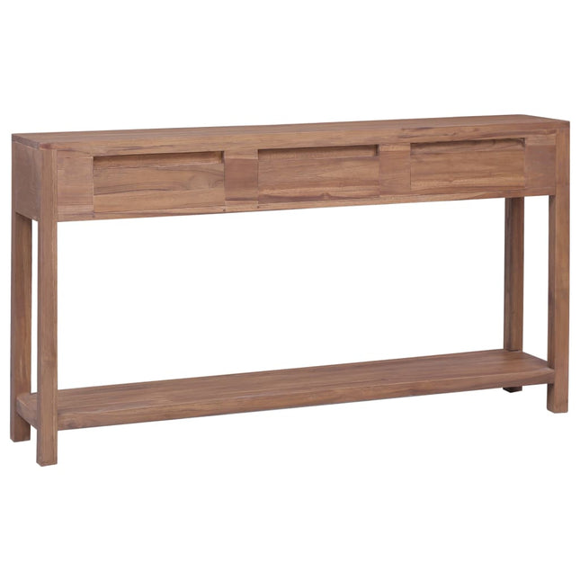 Table Console 145X30X80 Cm Bois De Teck Solide