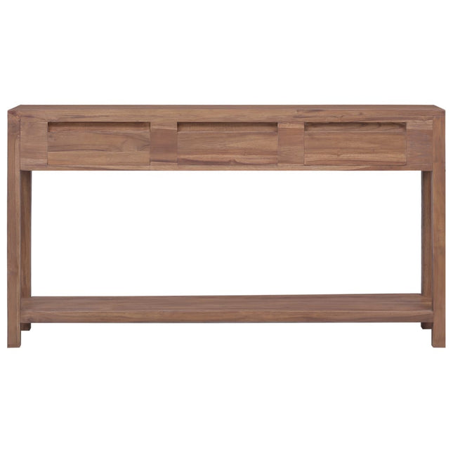 Table Console 145X30X80 Cm Bois De Teck Solide