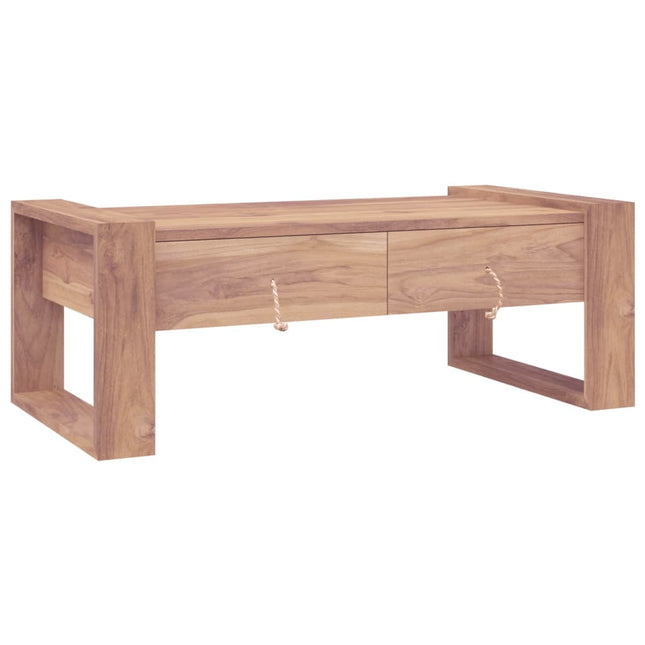 Table Basse 110X60X40 Cm Bois De Teck Massif