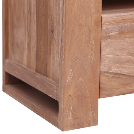 Meuble Tv 140X30X35 Cm Bois De Teck Massif