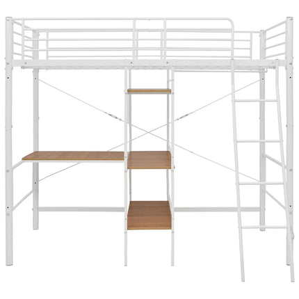 Lit Superposé Avec Table Sans Matelas Métal