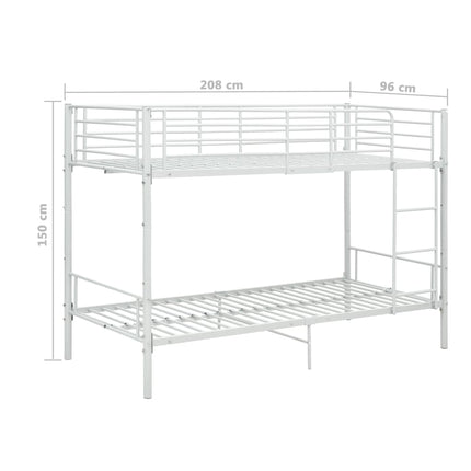 Lit Superposé Sans Matelas Métal 90X200 Cm