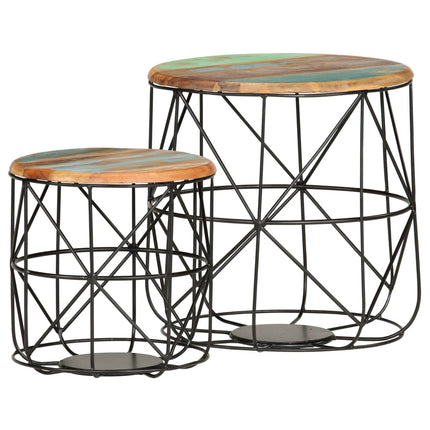 Tables Basses 2 Pcs Bois De Récupération Massif