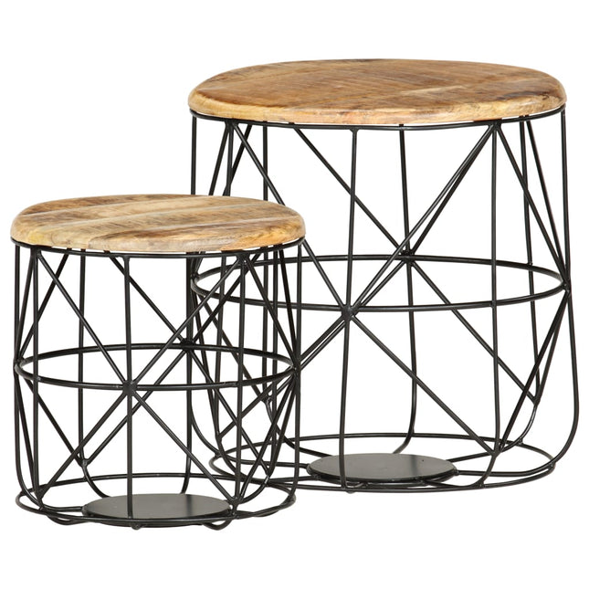 Tables Basses 2 Pcs Bois De Récupération Massif