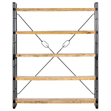 Bibliothèque À 5 Niveaux 140X30X Bois De Manguier Solide Marron