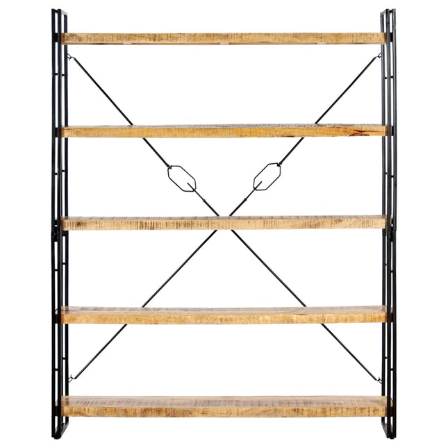 Bibliothèque À 5 Niveaux 140X30X Bois De Manguier Solide Marron