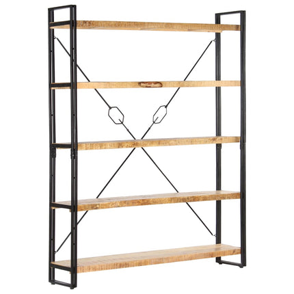 Bibliothèque À 5 Niveaux 140X30X Bois De Manguier Solide Marron