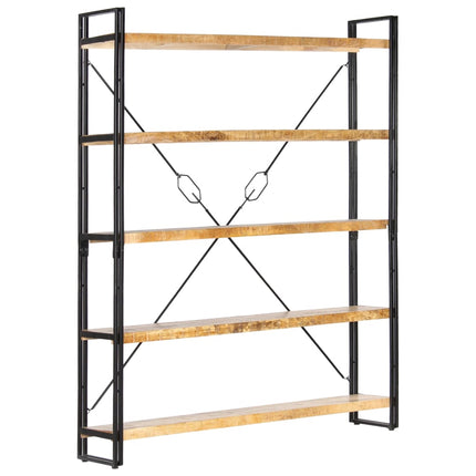 Bibliothèque À 5 Niveaux 140X30X Bois De Manguier Solide Marron