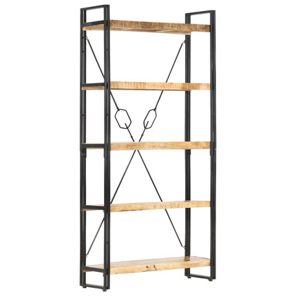Bibliothèque À 5 Niveaux 140X30X Bois De Manguier Solide Marron