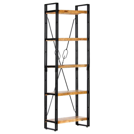 Bibliothèque À 5 Niveaux 140X30X Bois De Manguier Solide Marron