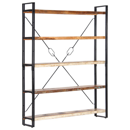 Bibliothèque À 5 Niveaux 140X30X Bois De Manguier Solide Marron