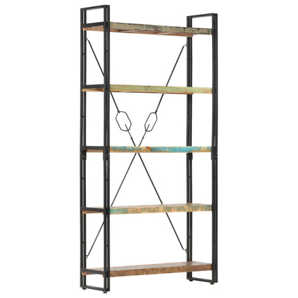 Bibliothèque À 5 Niveaux 140X30X Bois De Manguier Solide Marron