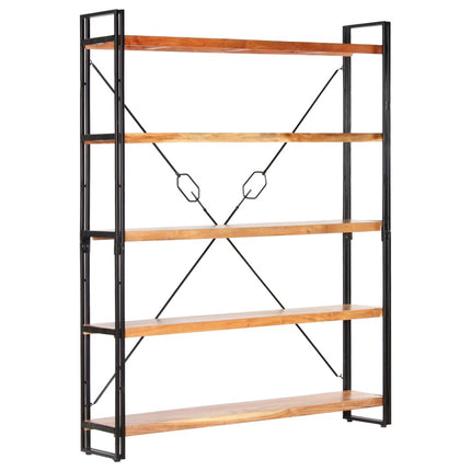 Bibliothèque À 5 Niveaux 140X30X Bois De Manguier Solide Marron