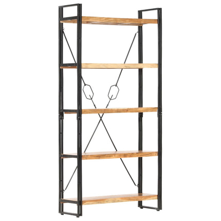 Bibliothèque À 5 Niveaux 140X30X Bois De Manguier Solide Marron