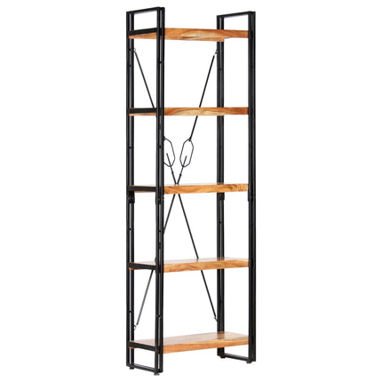 Bibliothèque À 5 Niveaux 140X30X Bois De Manguier Solide Marron
