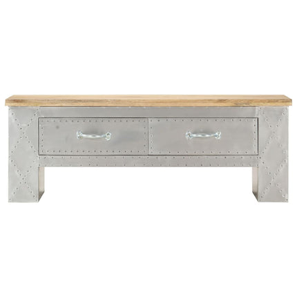 Table Basse Aviateur 100X50X36 Cm Bois De Manguier Massif