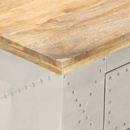 Table Basse Aviateur 100X50X36 Cm Bois De Manguier Massif