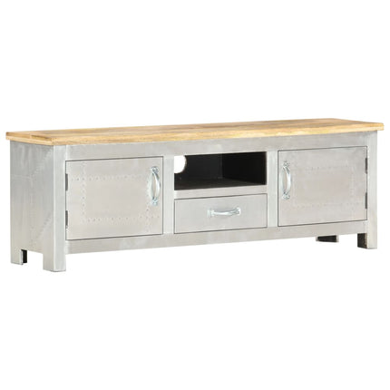Meuble Tv Aviateur 120X30X40 Cm Bois Massif De Manguier