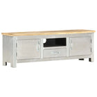Meuble Tv Aviateur 120X30X40 Cm Bois Massif De Manguier