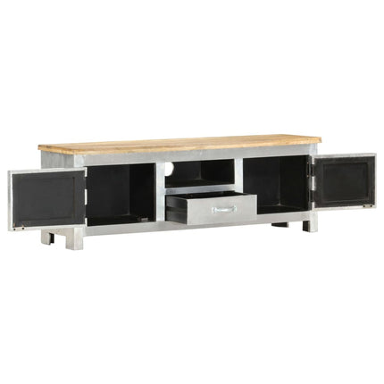 Meuble Tv Aviateur 120X30X40 Cm Bois Massif De Manguier