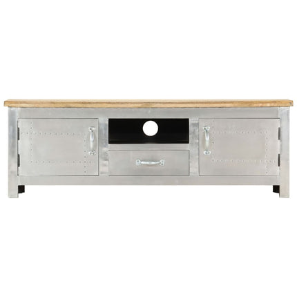 Meuble Tv Aviateur 120X30X40 Cm Bois Massif De Manguier