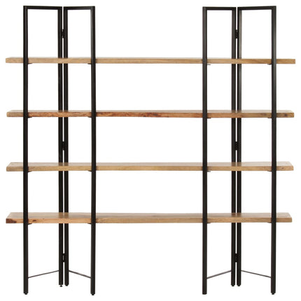 Bibliothèque À 4 Niveaux 160X35X Bois De Manguier Massif
