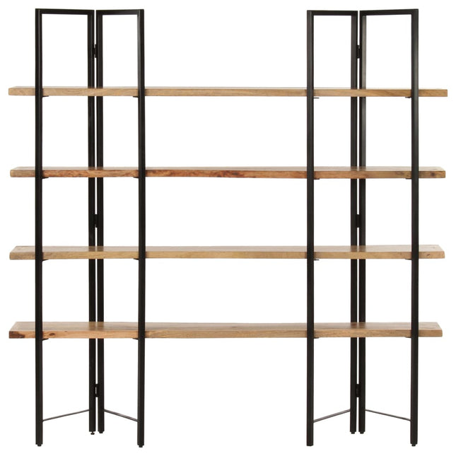 Bibliothèque À 4 Niveaux 160X35X Bois De Manguier Massif