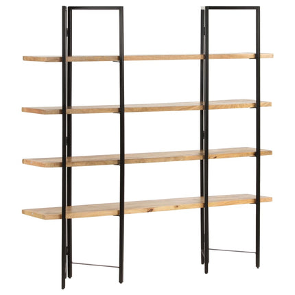 Bibliothèque À 4 Niveaux 160X35X Bois De Manguier Massif