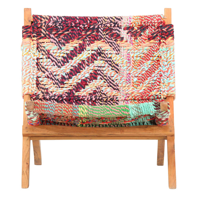 Chaise Pliable Chindi Multicolore Tissu