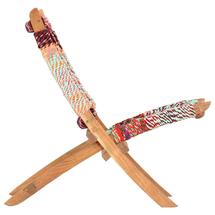 Chaise Pliable Chindi Multicolore Tissu