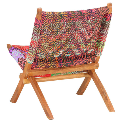 Chaise Pliable Chindi Multicolore Tissu