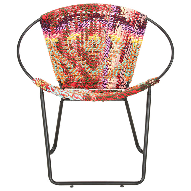 Chaise Ronde Chindi Multicolore Tissu