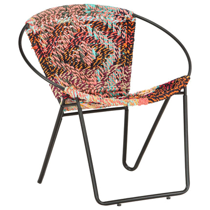 Chaise Ronde Chindi Multicolore Tissu