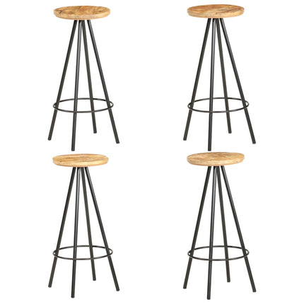 Tabourets De Bar Lot De 2 Bois Massif De Récupération