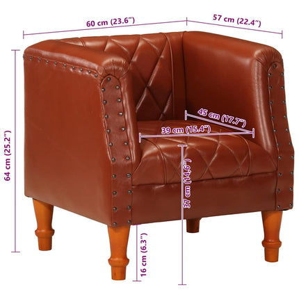 Chaise Cabriolet Cuir Véritable De Chèvre