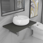 Gris / 1 / étagère de 60 cm et lavabo rond de 40 cm